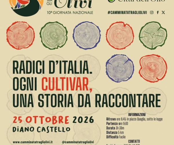 A Diano Castello torna la “Camminata tra gli Olivi”: domenica 25 ottobre un tuffo tra natura e tradizioni