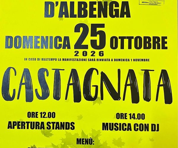 Caldarroste, farinata e musica: a Bastia d’Albenga l’atteso appuntamento con la Castagnata
