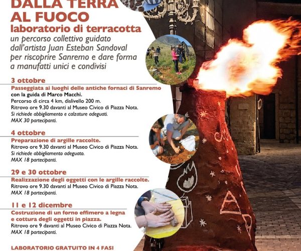 “Dalla Terra al Fuoco”: a Sanremo un laboratorio gratuito di terracotta per riscoprire il territorio