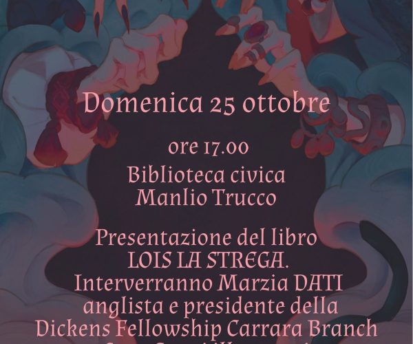 “Lois la Strega”: domenica 25 ottobre la presentazione del libro alla Biblioteca civica Manlio Trucco di Albisola Superiore
