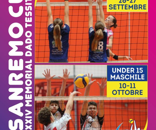 La grande pallavolo giovanile a Sanremo: il 10 e 11 ottobre in campo l’Under 15 Maschile per la Sanremo Cup