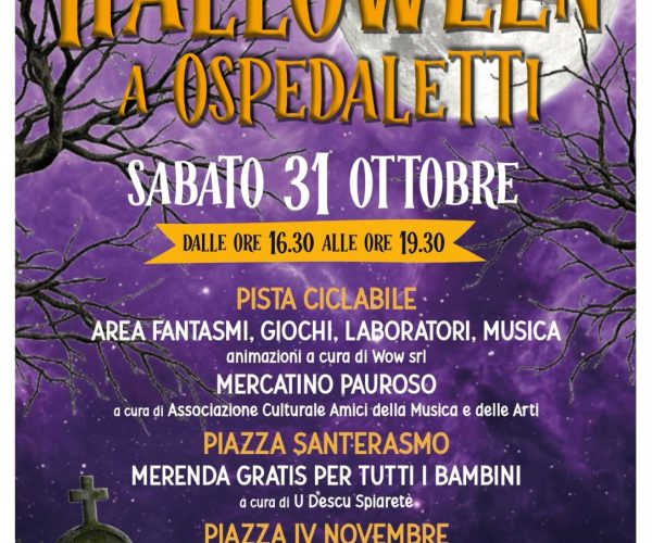 “Halloween a Ospedaletti”: un pomeriggio di giochi, fantasmi e mercatini da brivido per tutta la famiglia